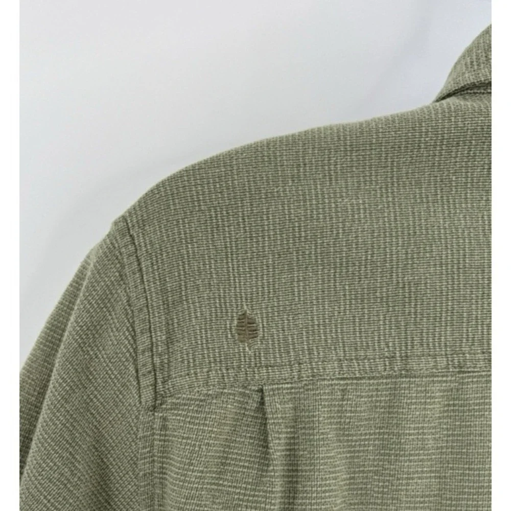 Royal‎ Robbins Shirt Men L Organic Cotton Sage Green Textured Outdoor Travel